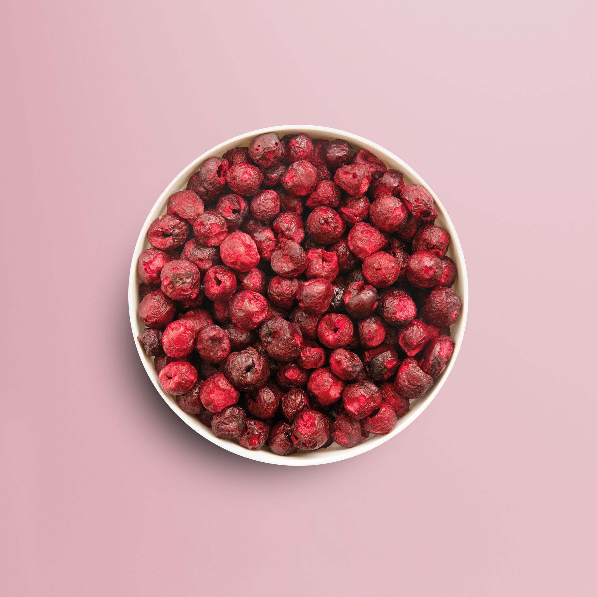 Freeze-dried sour cherries