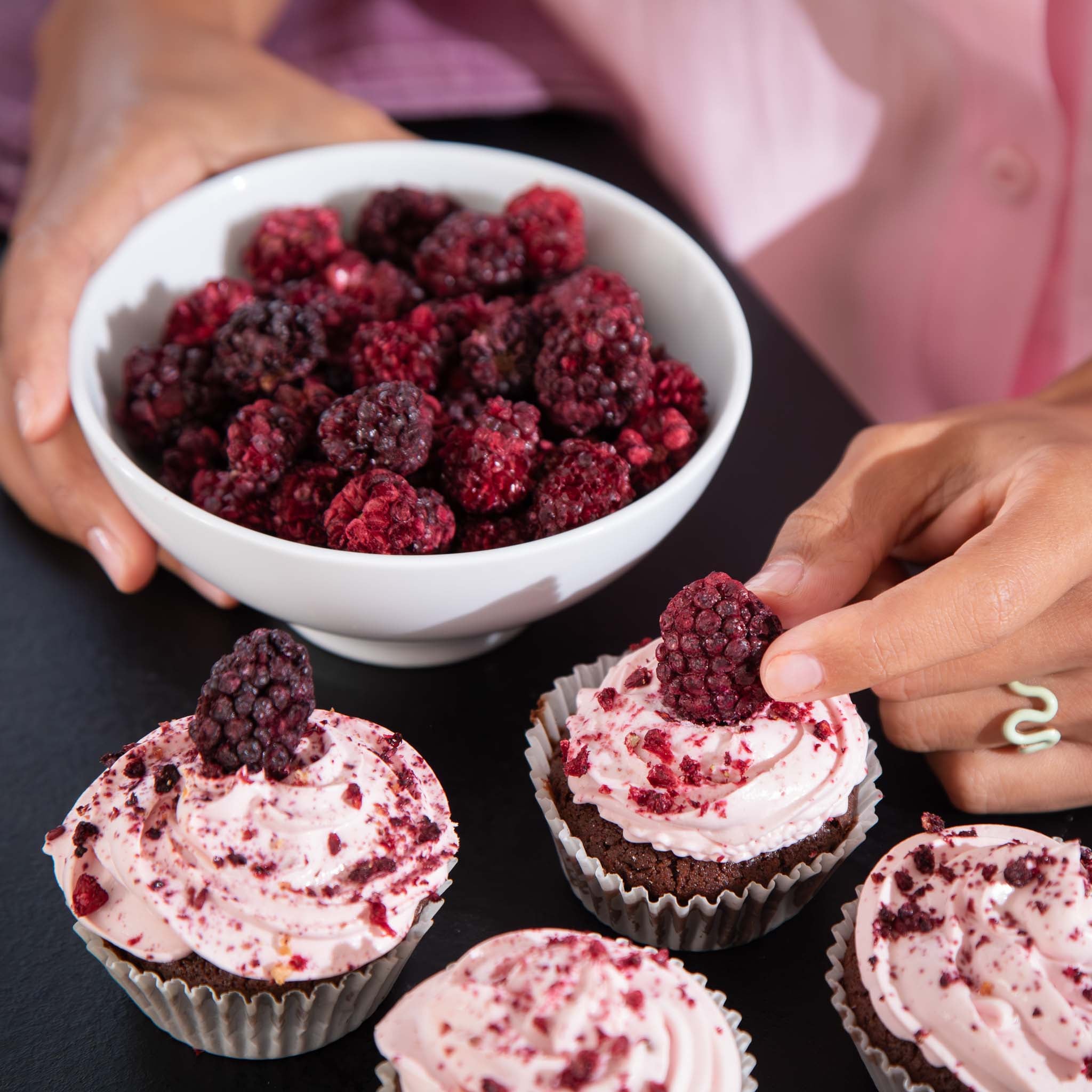 Freeze-dried blackberries