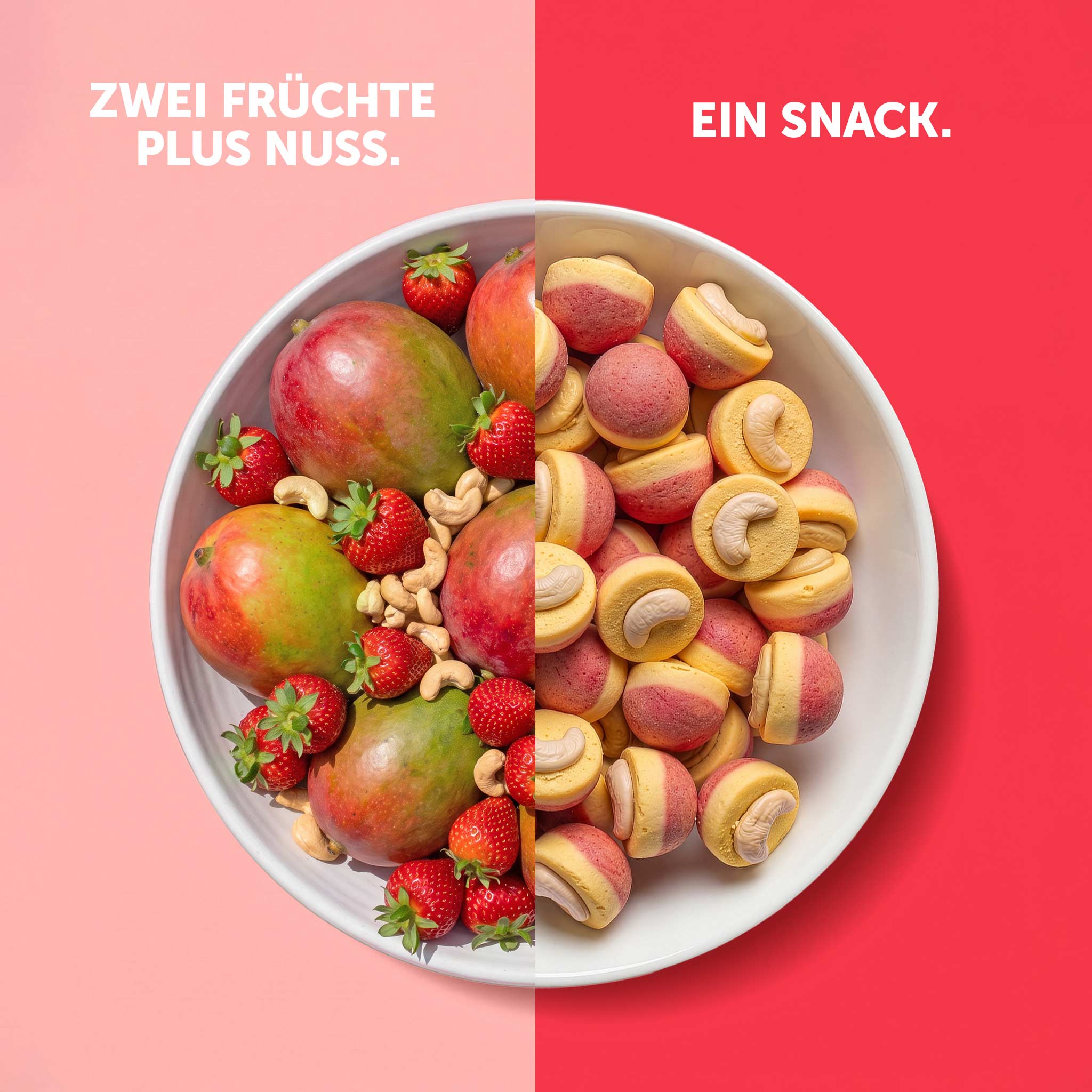 Neue Buah Trios Erdbeere, Mango & Cashew – Trio vorher nachher Ansicht